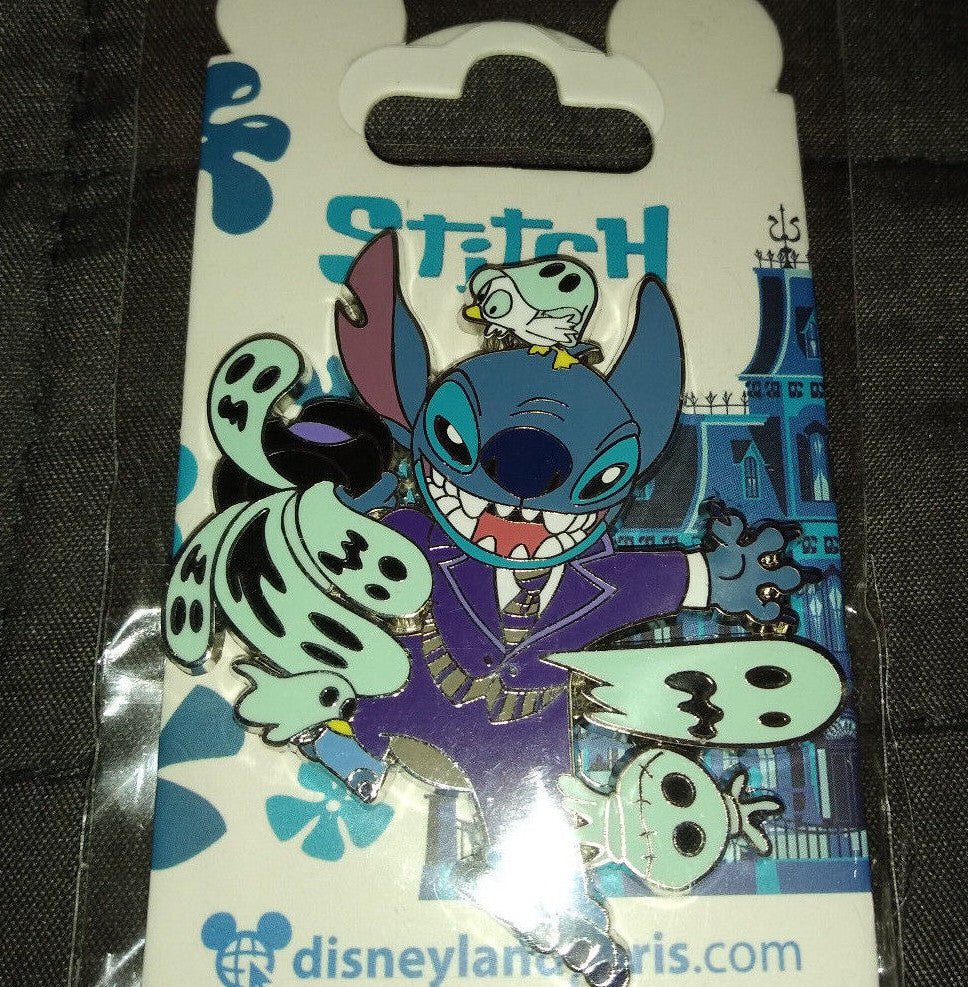 Stitch at Phantom Manor with Gosts Disney Land Paris DLP Sept 2022 Pin