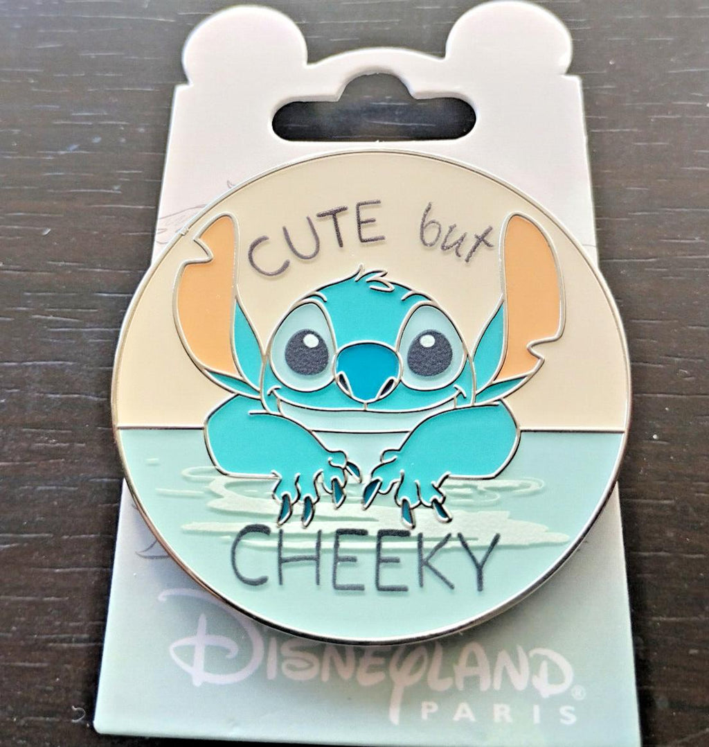 Stitch Cute but Cheeky Disney Land Paris DLP March 2024 round Pin