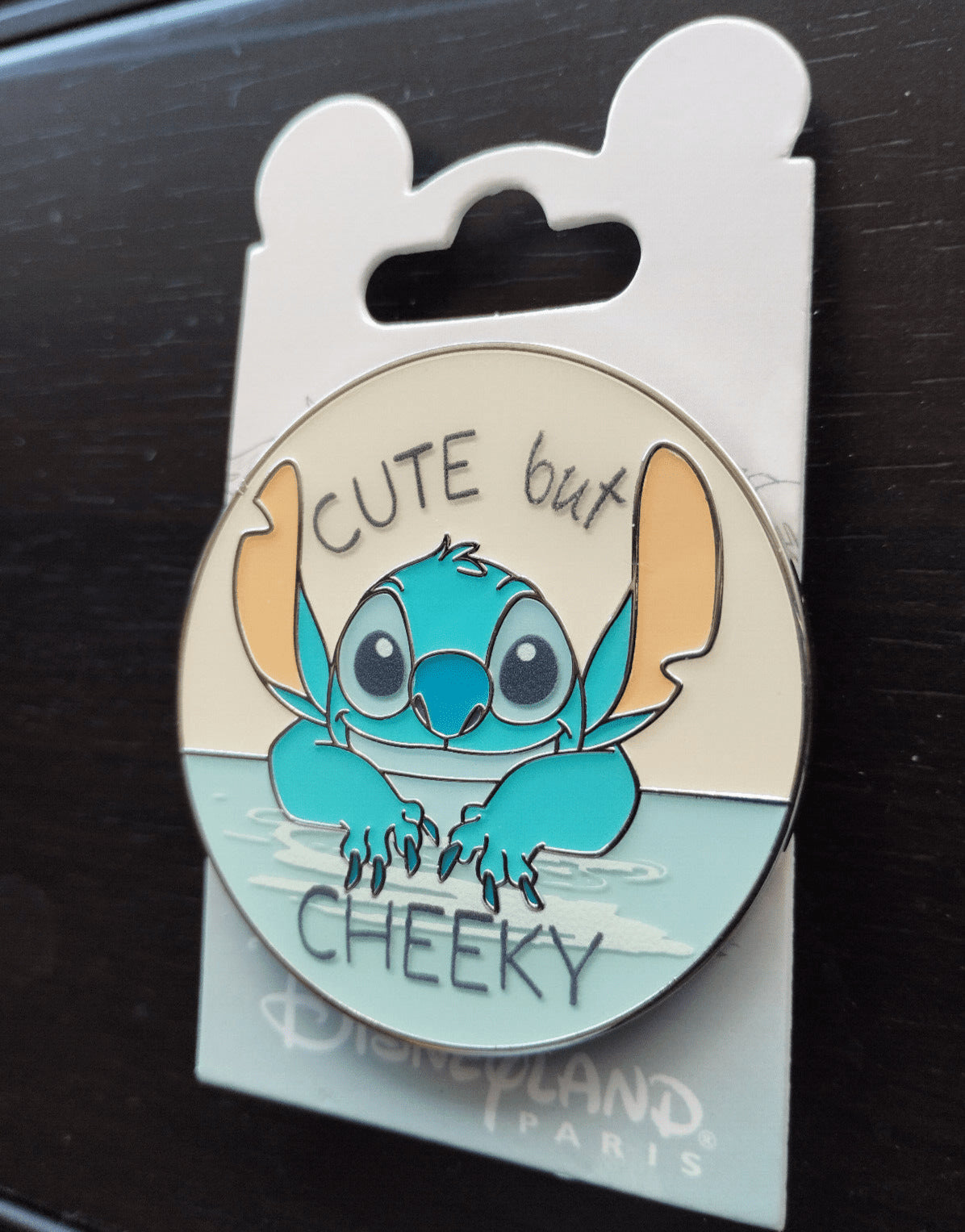 Stitch Cute but Cheeky Disney Land Paris DLP March 2024 round Pin