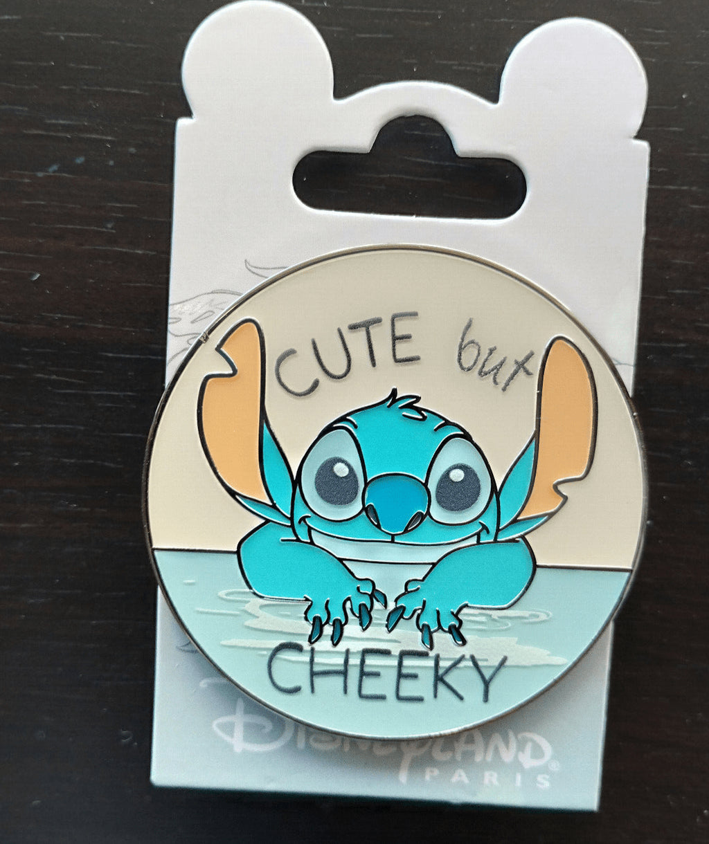 Stitch Cute but Cheeky Disney Land Paris DLP March 2024 round Pin