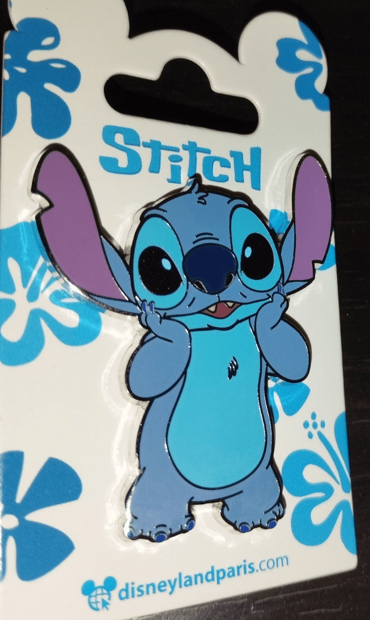 Stitch Cute hands on his face Lilo and Stitch Disney Land Paris DLP 08 2024 Pin