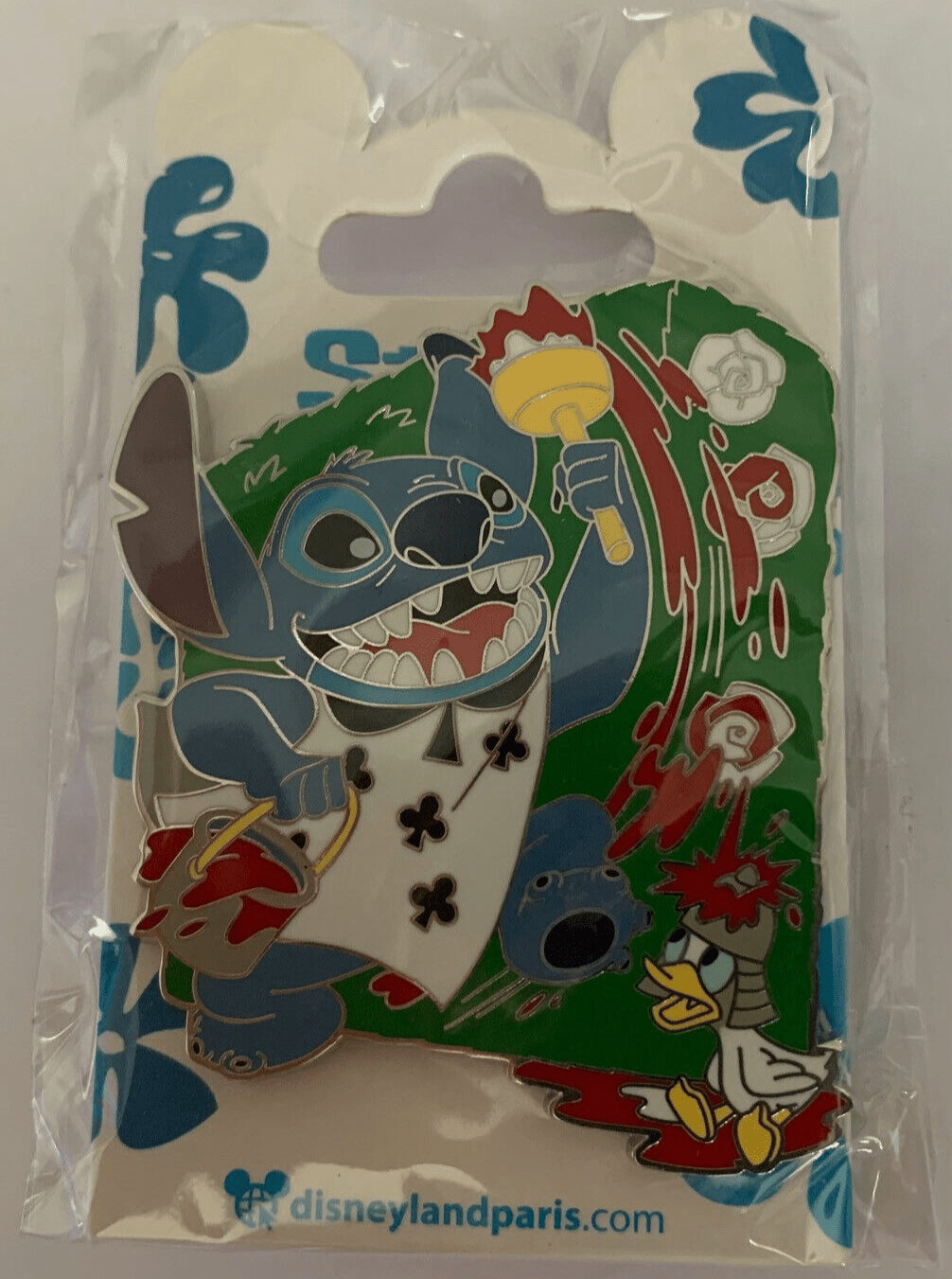 Stitch Duckling Alice's Curious Labyrinth Club Card Disney Paris DLP 09 2023 Pin