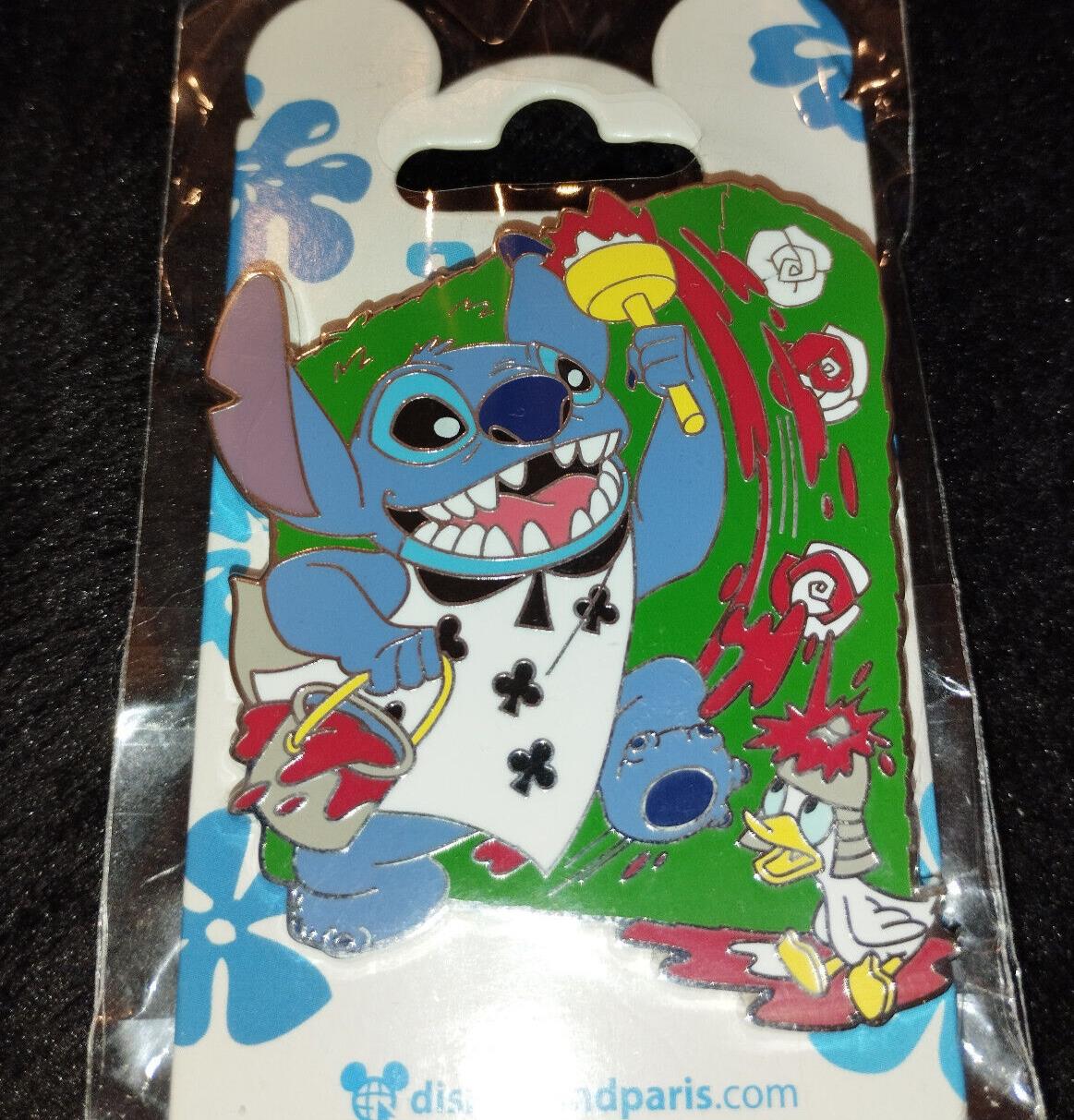 Stitch Duckling Alice's Curious Labyrinth Club Card Disney Paris DLP 09 2023 Pin