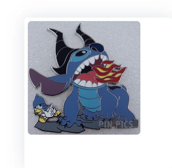 Stitch Duckling Maleficent Dragon's Lair Disney Land Paris DLP 09 2023 Pin