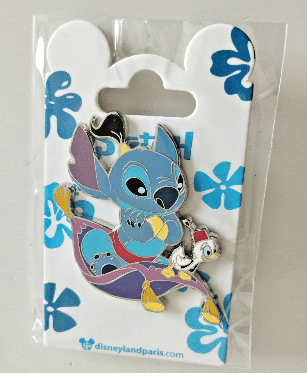 Stitch Genie Aladdin Flying Carpet Duckling Disney Land Paris DLP March 2023 Pin