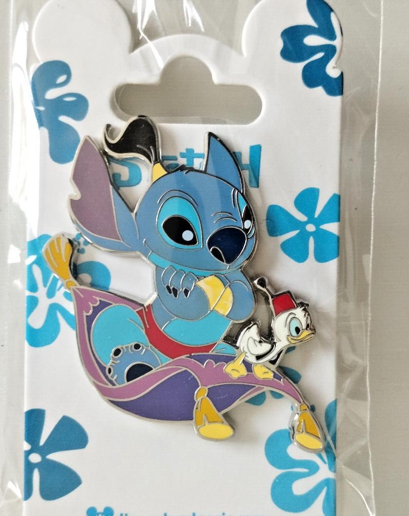 Stitch Genie Aladdin Flying Carpet Duckling Disney Land Paris DLP March 2023 Pin