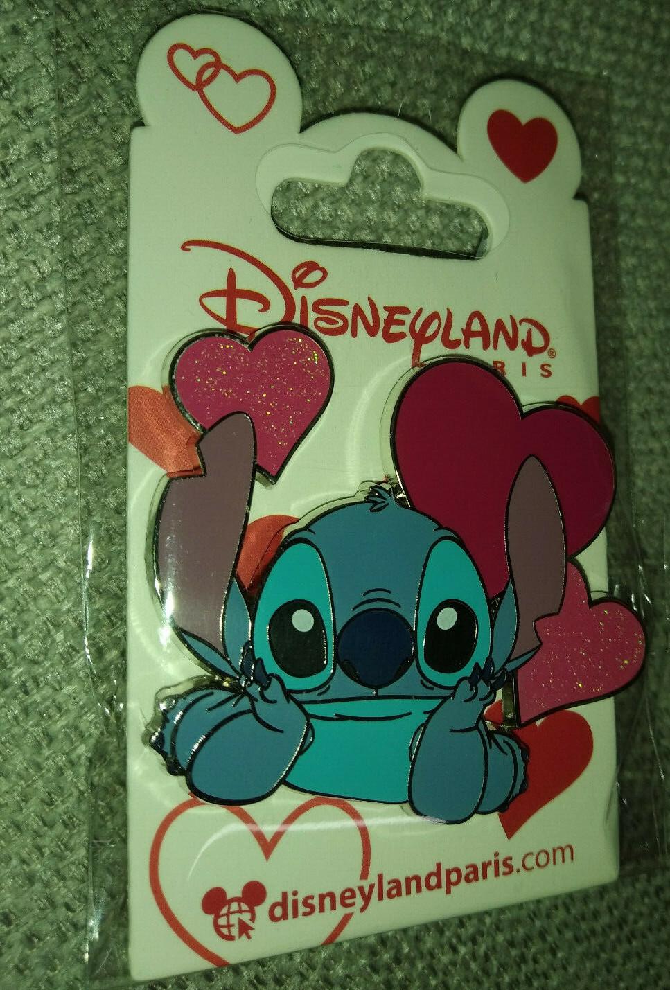 Stitch in Heart Valentine Series Disney Land Paris Dlp Dlrp 2022 Glitter Pin