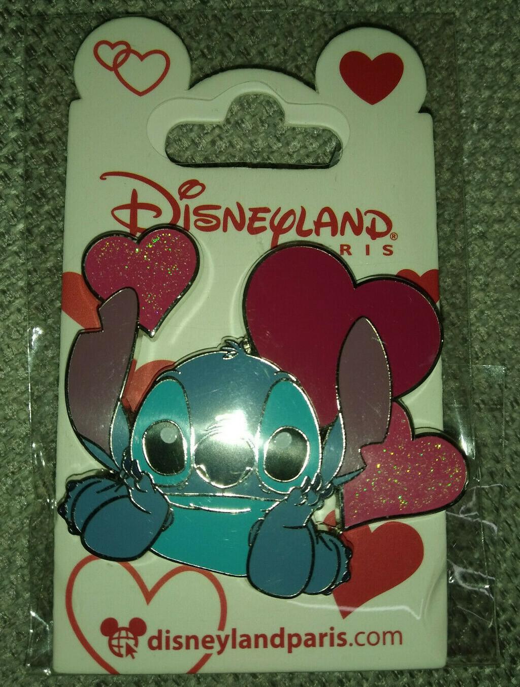 Stitch in Heart Valentine Series Disney Land Paris Dlp Dlrp 2022 Glitter Pin