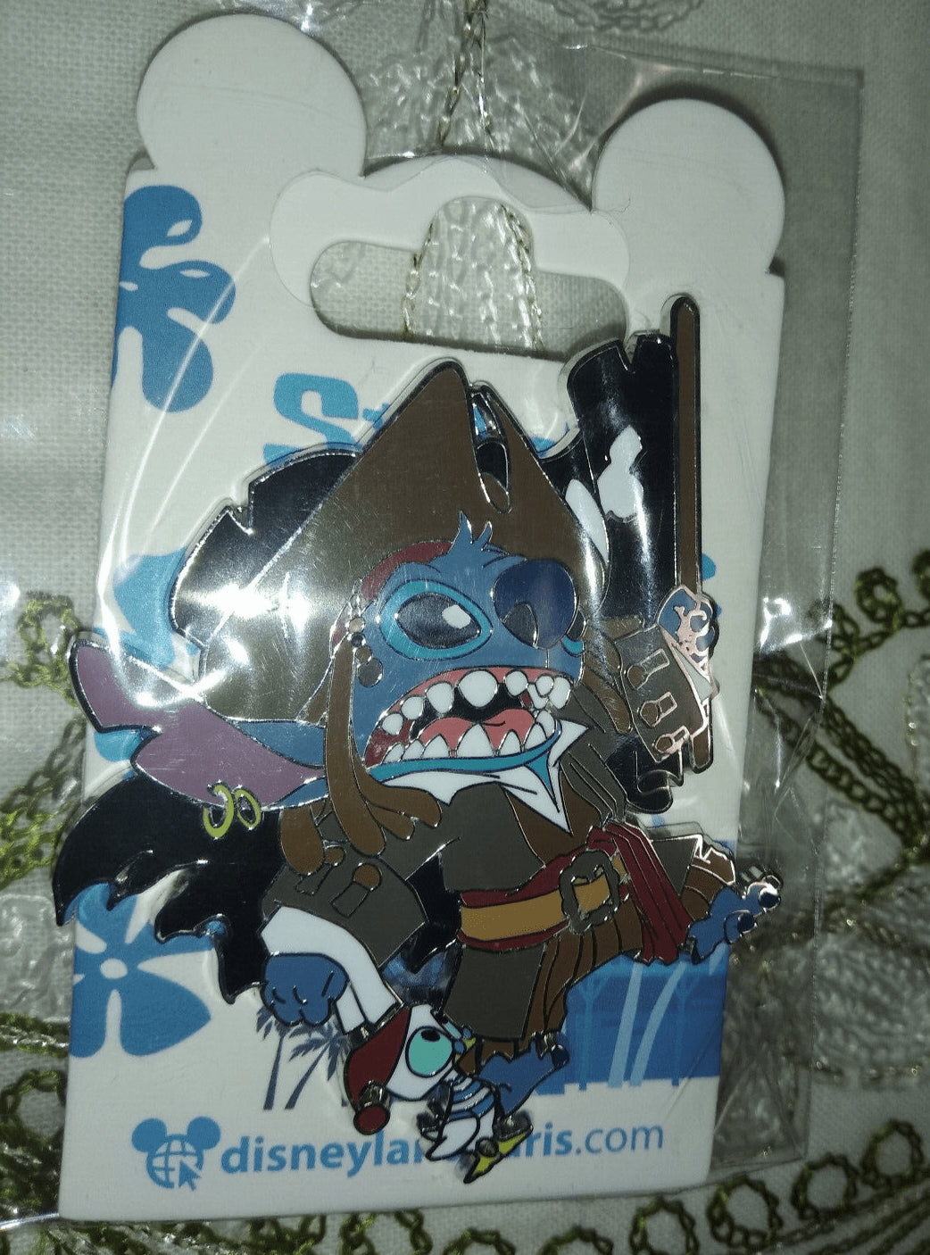 Stitch Jack Sparrow Pirate of the Carribean Disney Land Paris DLP Dlrp 2022 Pin