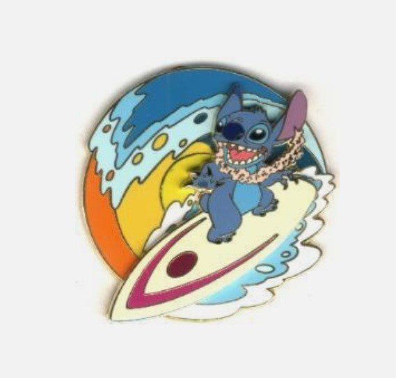 Stitch (Lilo) Hawai Surf surfing Disney Land PARIS Dlrp Dlp LE 1200 pin