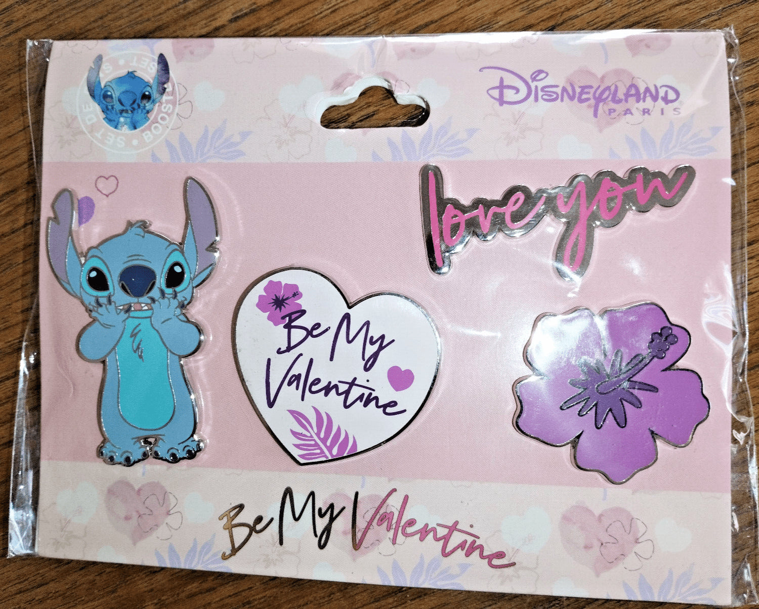Stitch Love You Heart Valentine Booster Set Disney Land Paris Dlp Dlrp 2023 Pins