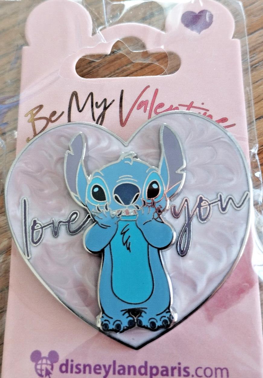 Stitch Love You in Heart Valentine Disney Land Paris Dlp Dlrp 2023 Pin
