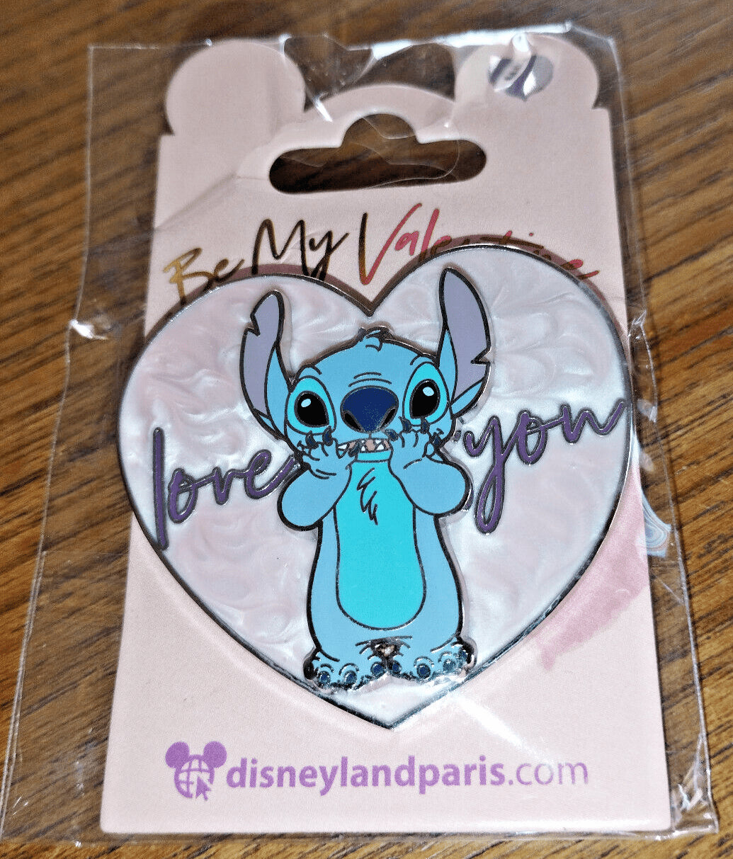 Stitch Love You in Heart Valentine Disney Land Paris Dlp Dlrp 2023 Pin