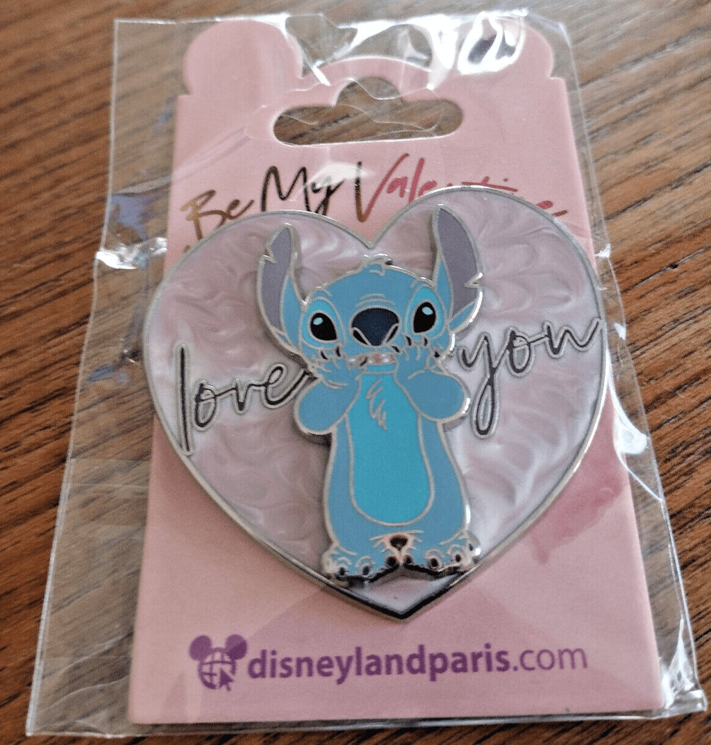 Stitch Love You in Heart Valentine Disney Land Paris Dlp Dlrp 2023 Pin
