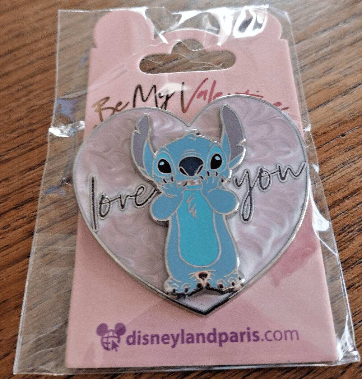 Stitch Love You in Heart Valentine Disney Land Paris Dlp Dlrp 2023 Pin