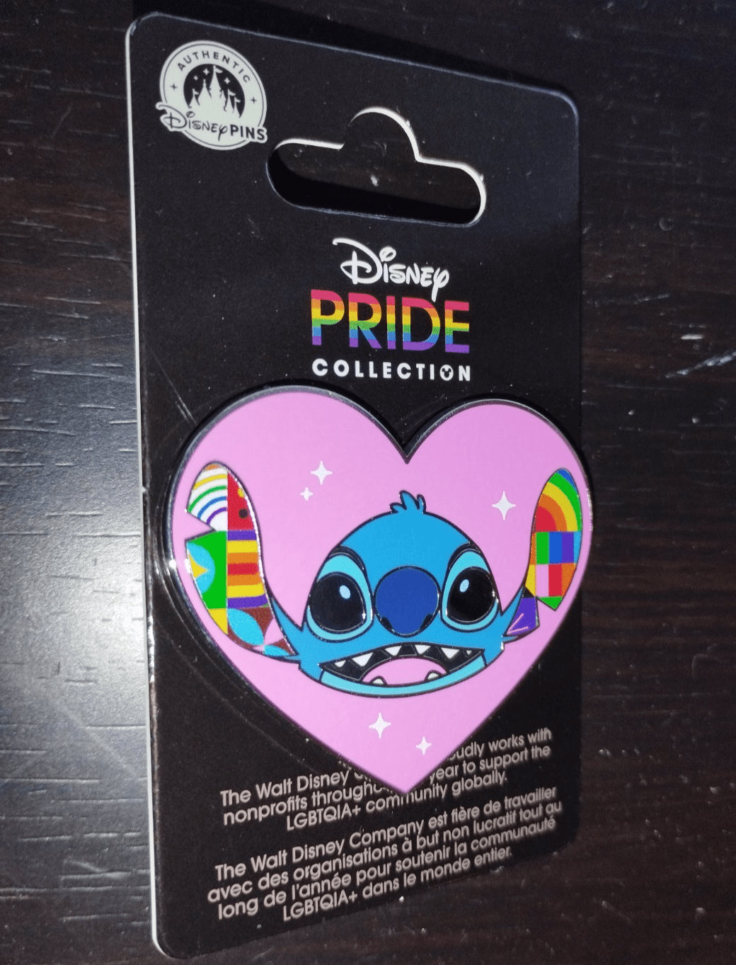Stitch Pink Heart & Rainbow Ears June 2025 Pride Collection Disney Paris Dlp Pin