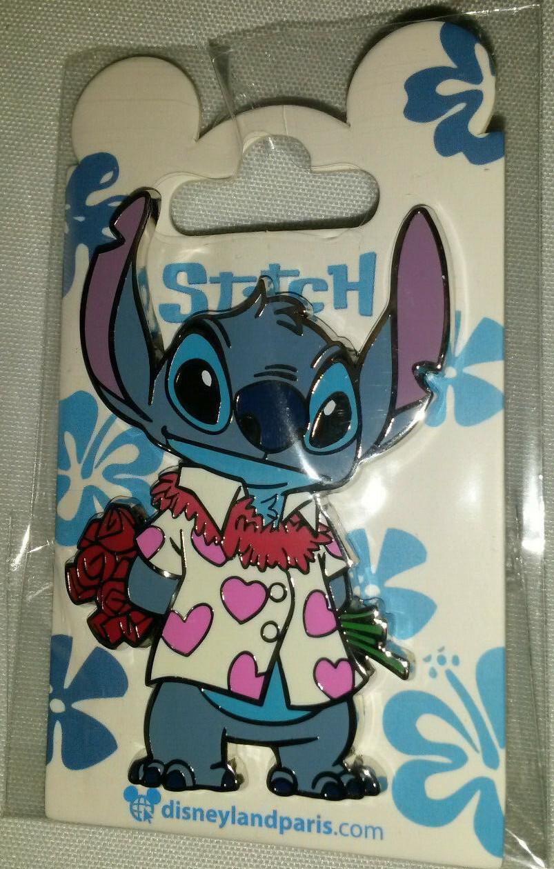 Stitch Roses Heart Valentine style Disney Land Paris Dlrp Dlp 2021 August Pin