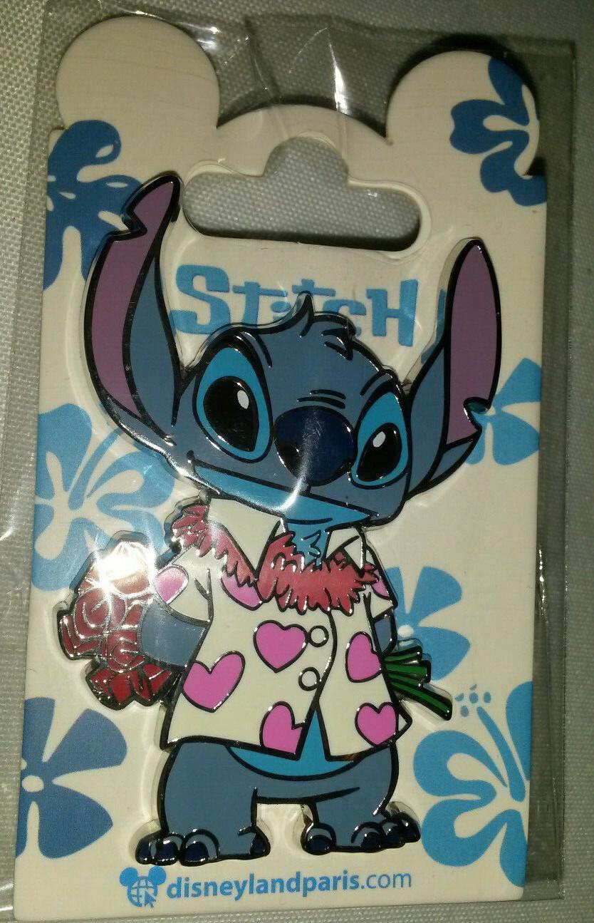 Stitch Roses Heart Valentine style Disney Land Paris Dlrp Dlp 2021 August Pin