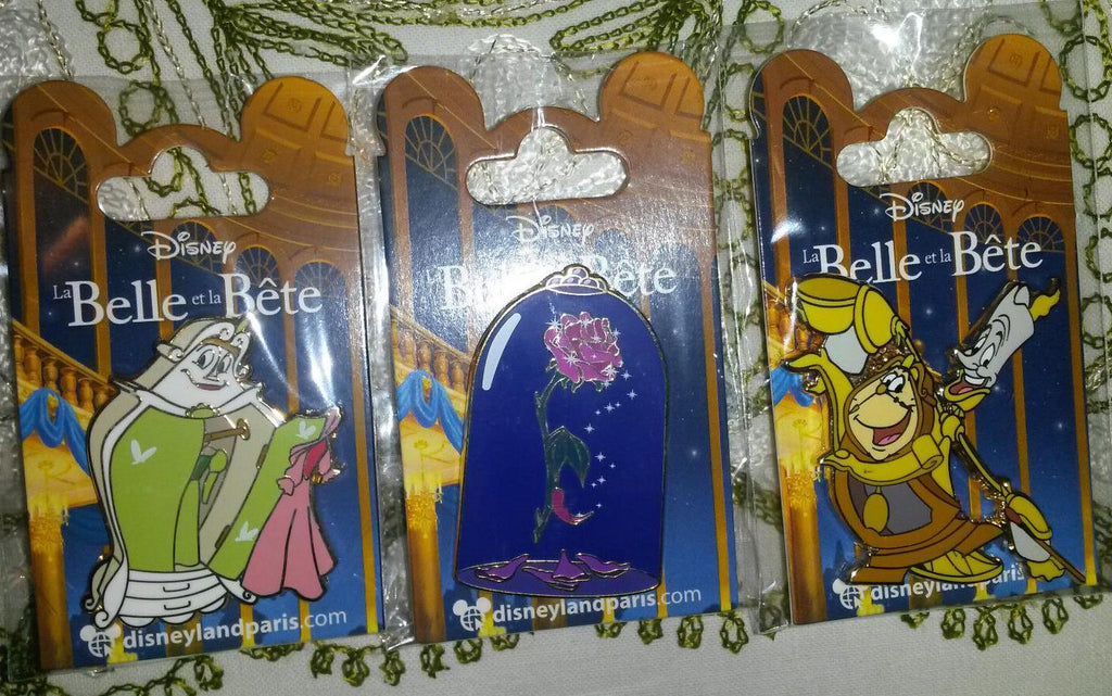 The Beauty and the Beast Dlp Disney Land Paris Full Set 14 Pins (Gaston Lumiere)