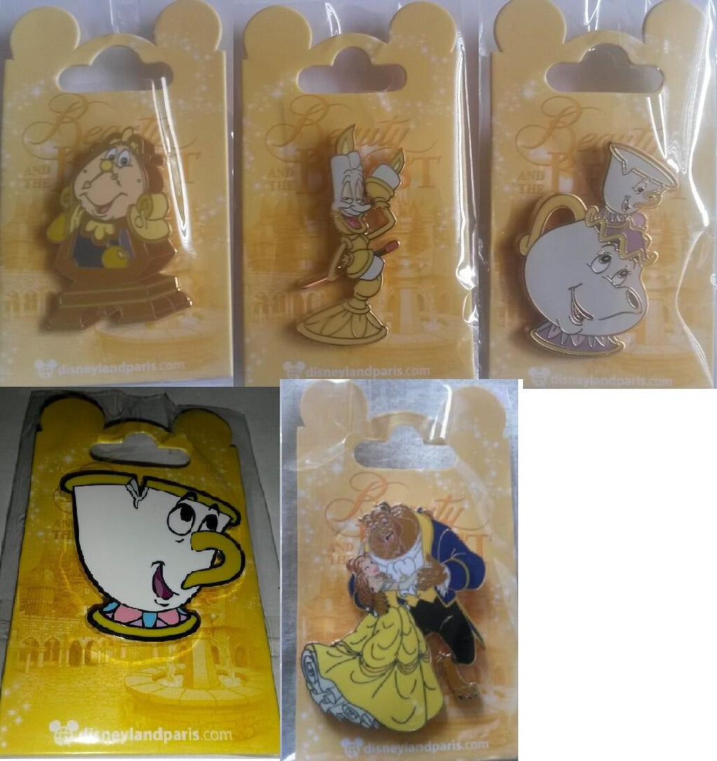 The Beauty and the Beast Dlp Disney Land Paris Full Set 14 Pins (Gaston Lumiere)