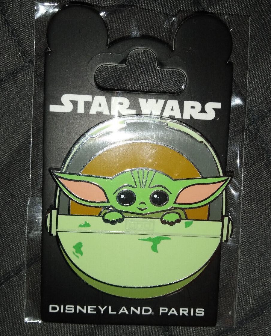 The Mandalorian Baby Yoda in Hover Pram Star Wars Disney Paris Dlrp Dlp 2020 Pin
