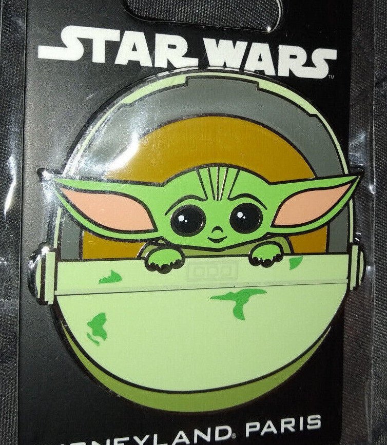 The Mandalorian Baby Yoda in Hover Pram Star Wars Disney Paris Dlrp Dlp 2020 Pin
