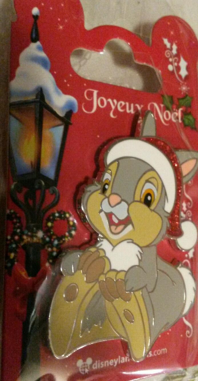 Thumper (Bambi) Santa Xmas dress Disney Paris Dlrp Dlp October 2019 Glitter Pin