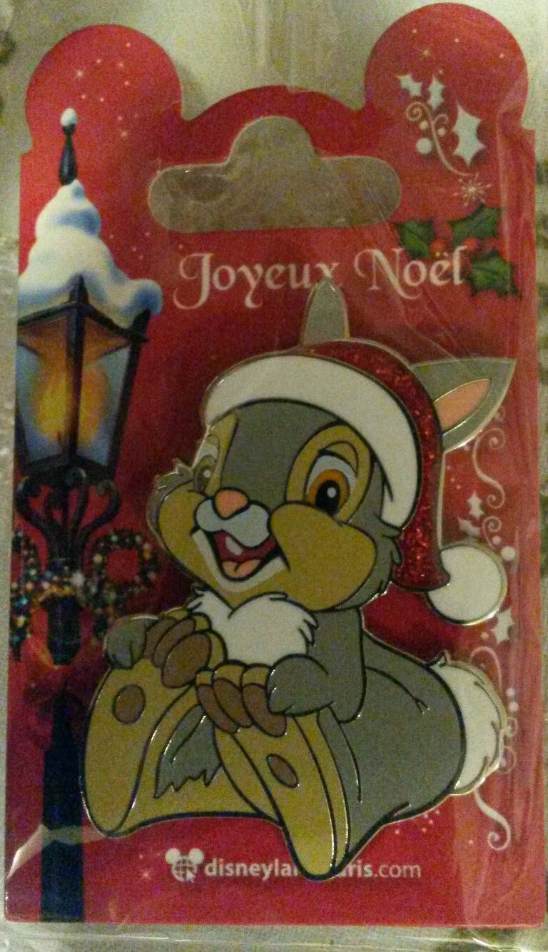 Thumper (Bambi) Santa Xmas dress Disney Paris Dlrp Dlp October 2019 Glitter Pin