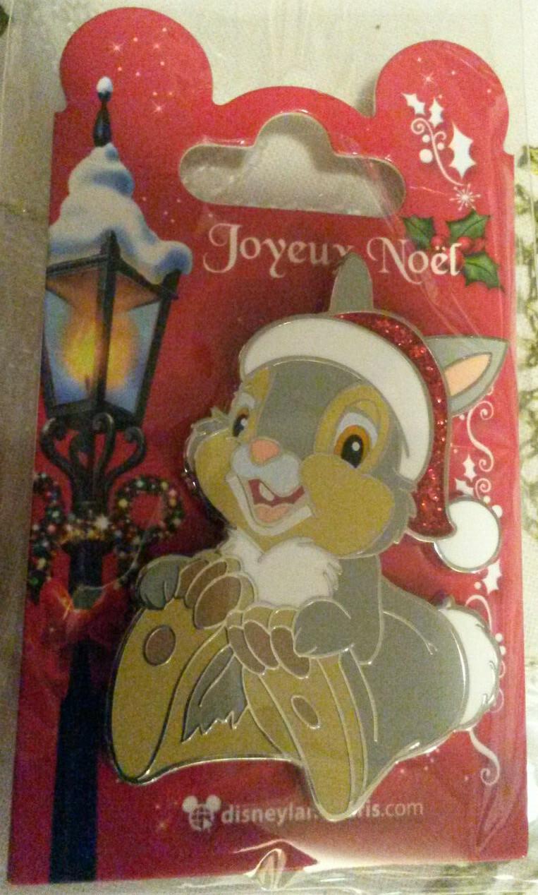 Thumper (Bambi) Santa Xmas dress Disney Paris Dlrp Dlp October 2019 Glitter Pin