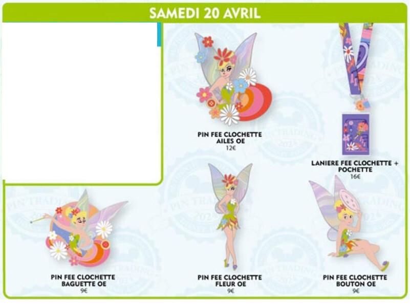 Tinkerbell Flowers with Button Iridescent Wings Disney Paris Dlp April 2024 Pin