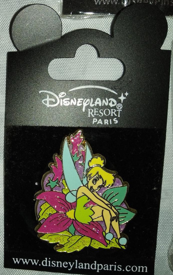 Tinkerbell Tinker Bell in Flowers Disney Land Paris Dlrp Dlp 2006 Glitter pin