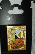 Tinkerbell Witch Halloween sitting Pumpkin Disney L Paris Dlrp Dlp move 2004 PIN