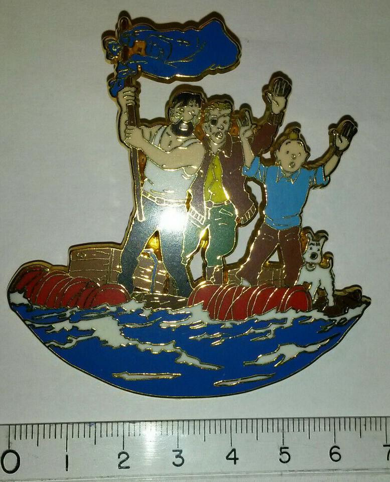 Tintin Milou Haddock Piotr Szut Coke en stock sur le radeau Jumbo Pin