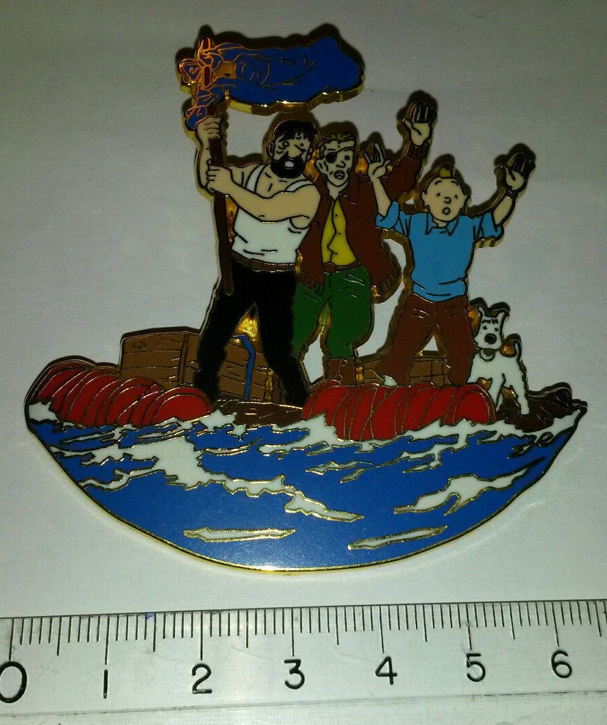 Tintin Milou Haddock Piotr Szut Coke en stock sur le radeau Jumbo Pin