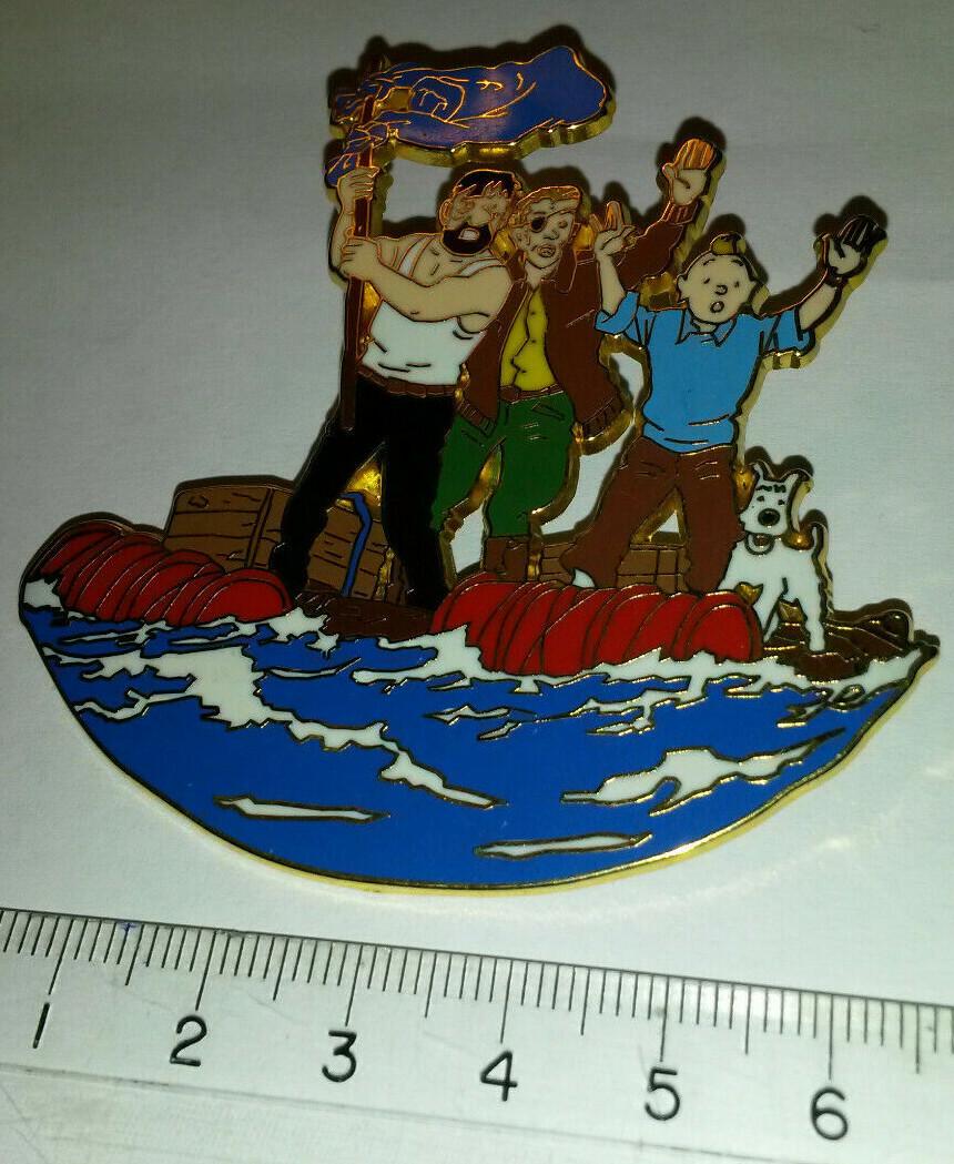 Tintin Milou Haddock Piotr Szut Coke en stock sur le radeau Jumbo Pin