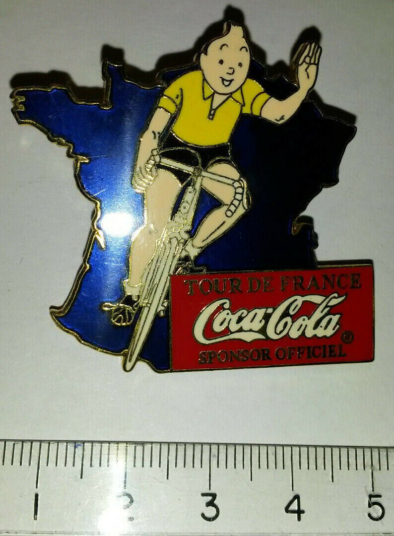 Tintin Tour de France Coca Cola version bleue blue Limited Edition limitee Pin