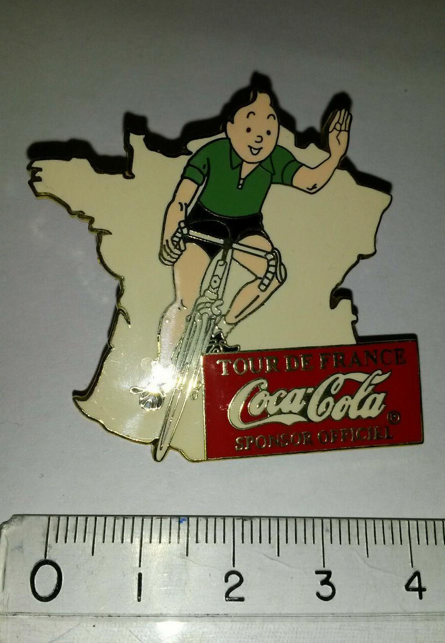 Tintin Tour de France Coca Cola version white blanc Limited Edition limitee Pin