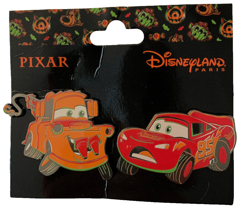 Tow Mater Flash McQueen Cars Pixar Disney Land Paris Dlp 2024 2 Pins
