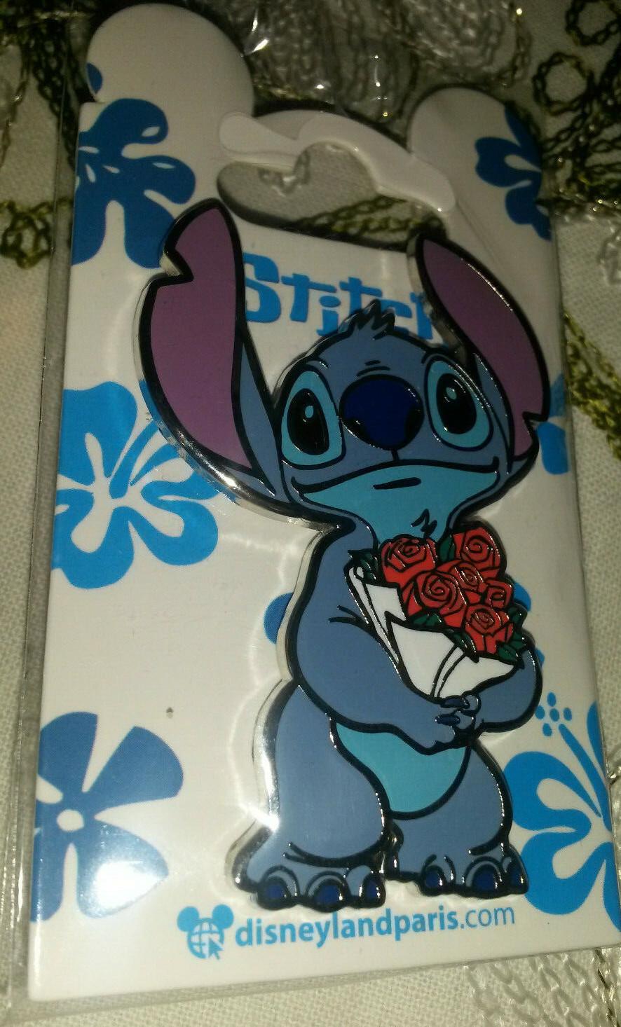 Valentine's Day Stitch Holding Roses Disney Land Paris Dlrp Dlp January 2020 Pin