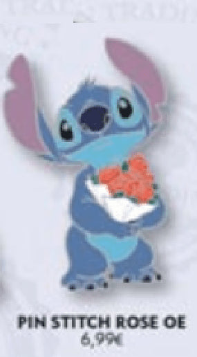 Valentine's Day Stitch Holding Roses Disney Land Paris Dlrp Dlp January 2020 Pin