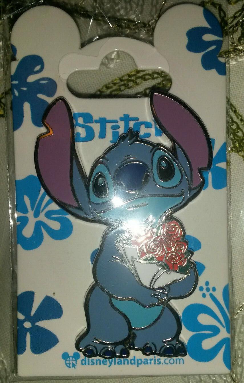 Valentine's Day Stitch Holding Roses Disney Land Paris Dlrp Dlp January 2020 Pin