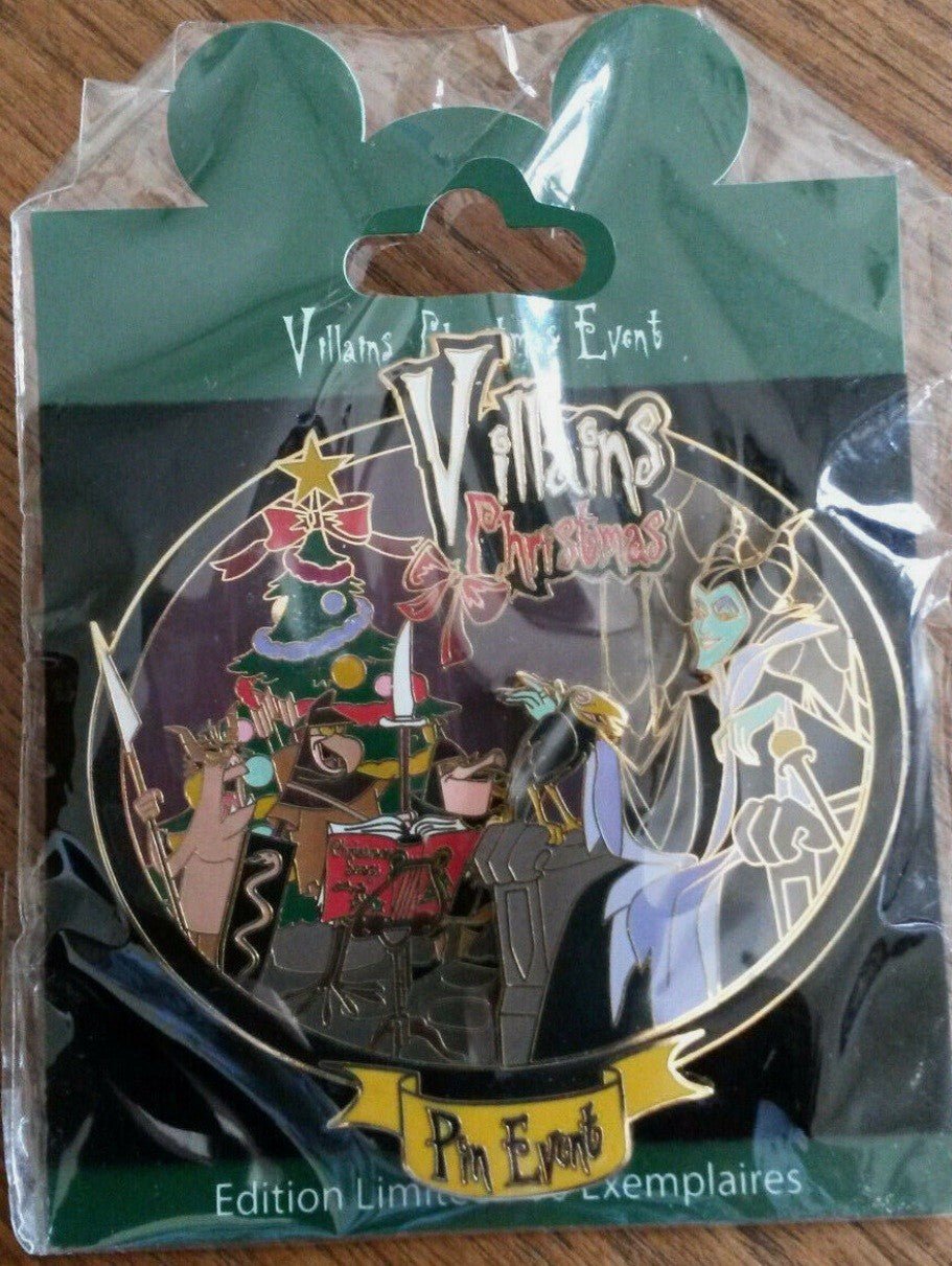 Villains Christmas Event Maleficent Raven Disney Paris LE 900 Dlrp Dlp Jumbo pin