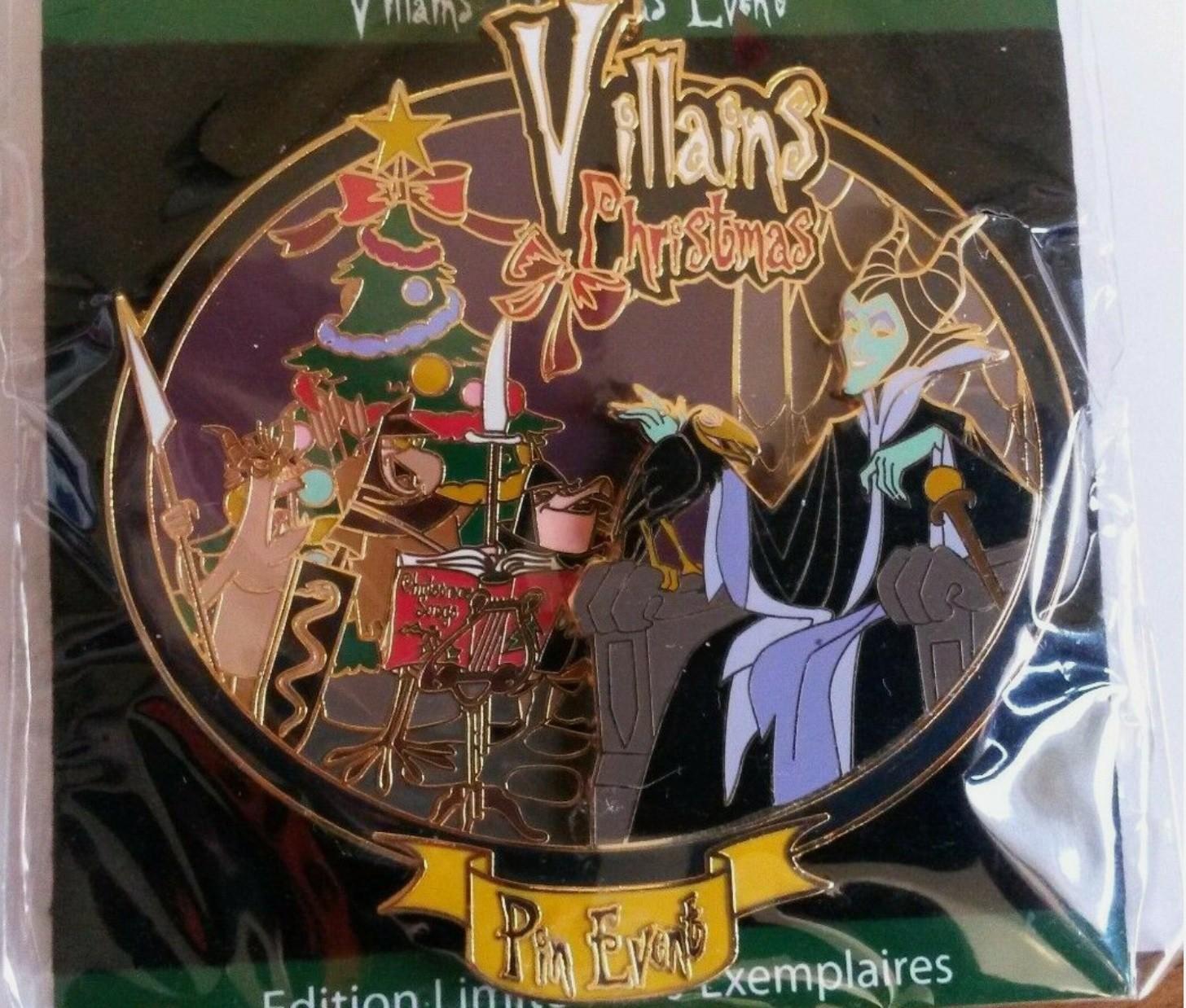 Villains Christmas Event Maleficent Raven Disney Paris LE 900 Dlrp Dlp Jumbo pin
