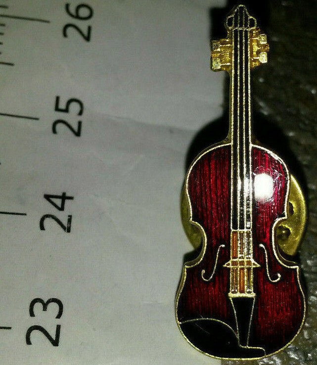 Violin Fiddle red varnish style colour Pin