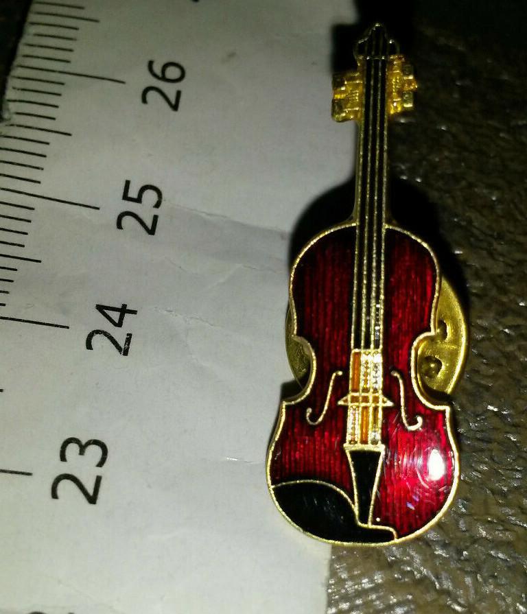 Violin Fiddle red varnish style colour Pin