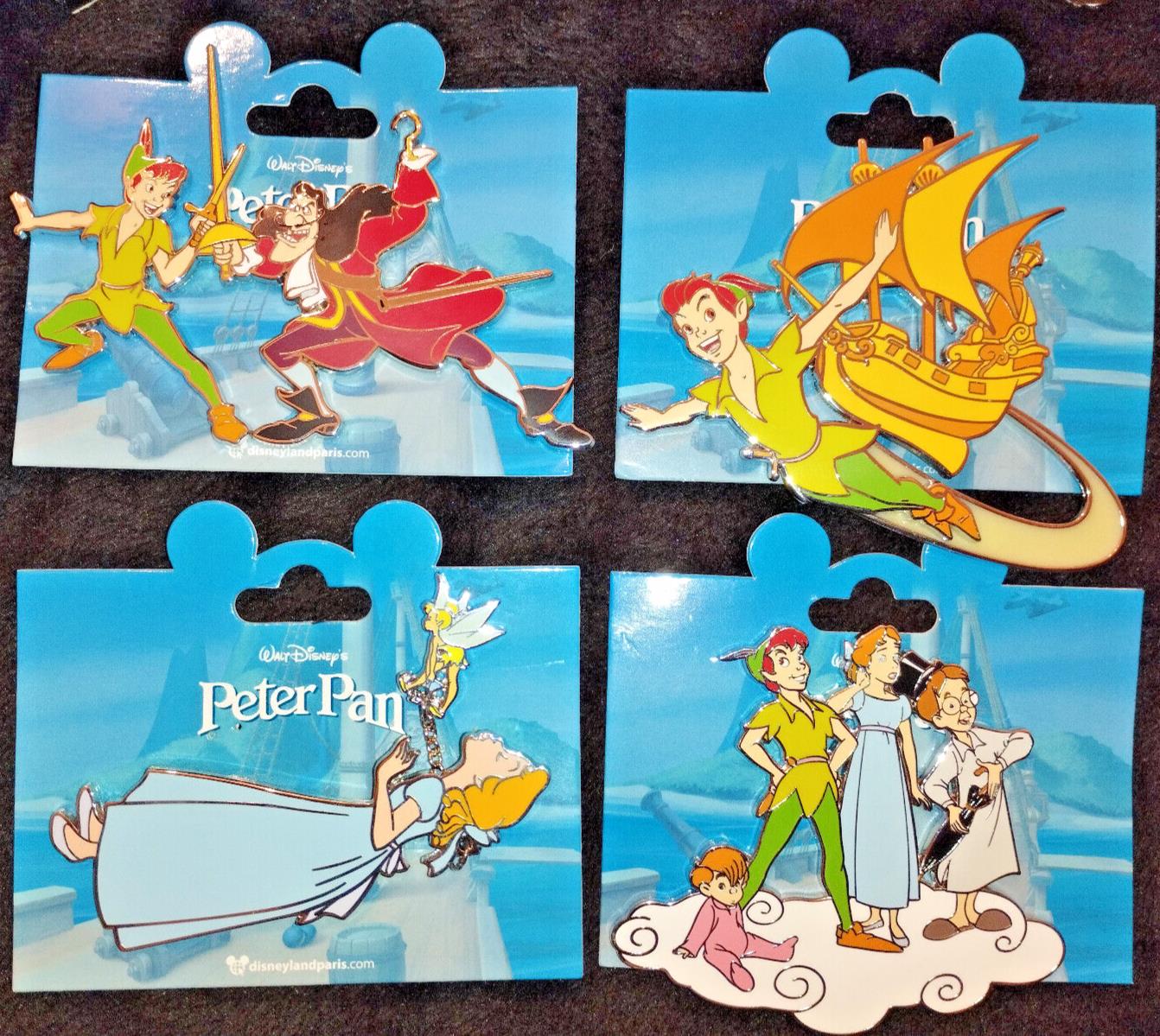 Wendy Tinkerbell Peter Pan Hook Lost Boys Disney L Paris Dlp 2023 4 Jumbo Pins