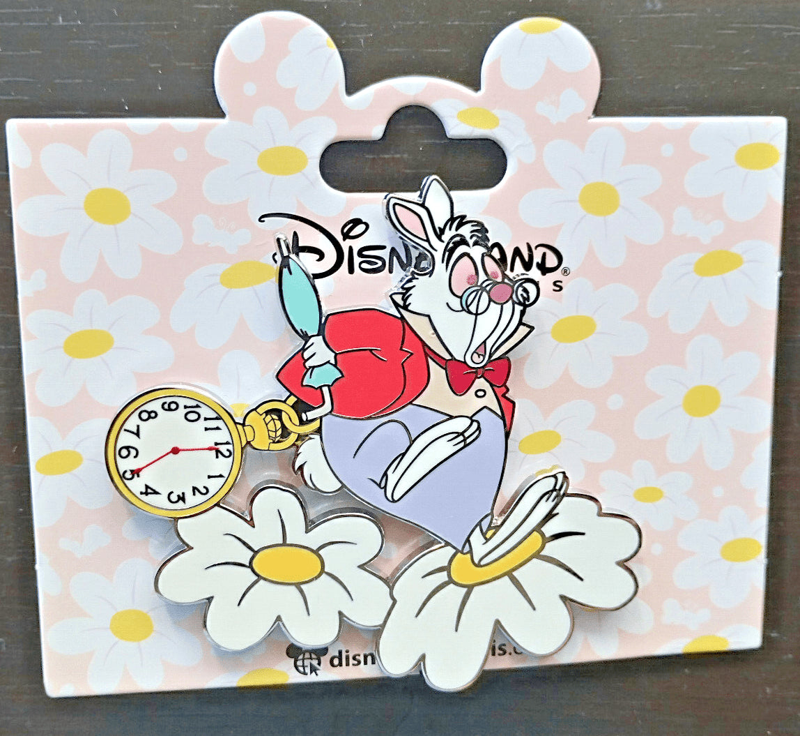 White Rabbit Daisy Disney Land Paris Dlp March 2024 Pin Alice in Wonderland