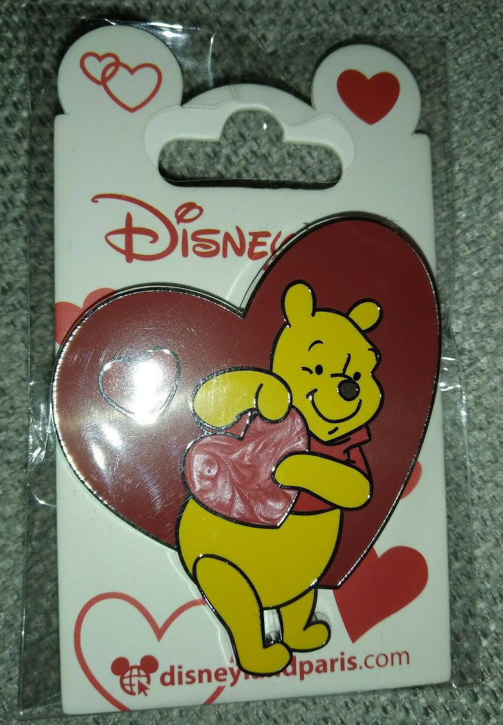 Winnie in Heart Valentine Series Disney Land Paris Dlp Dlrp 2022 Glitter Pin