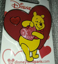 Winnie in Heart Valentine Series Disney Land Paris Dlp Dlrp 2022 Glitter Pin